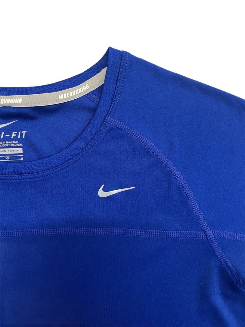 ⛹🏽‍♂️ Nike Miler Crewneck Short Sleeve Dri-FIT Shirt~Men’s Sz Lg~Royal Blue - Picture 2 of 11